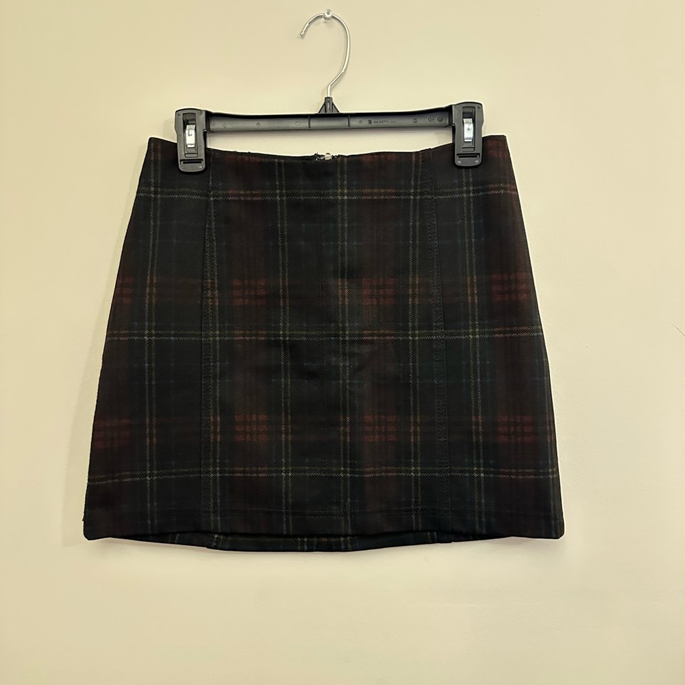 Wild Fable Tartan Mini Skirt - Black